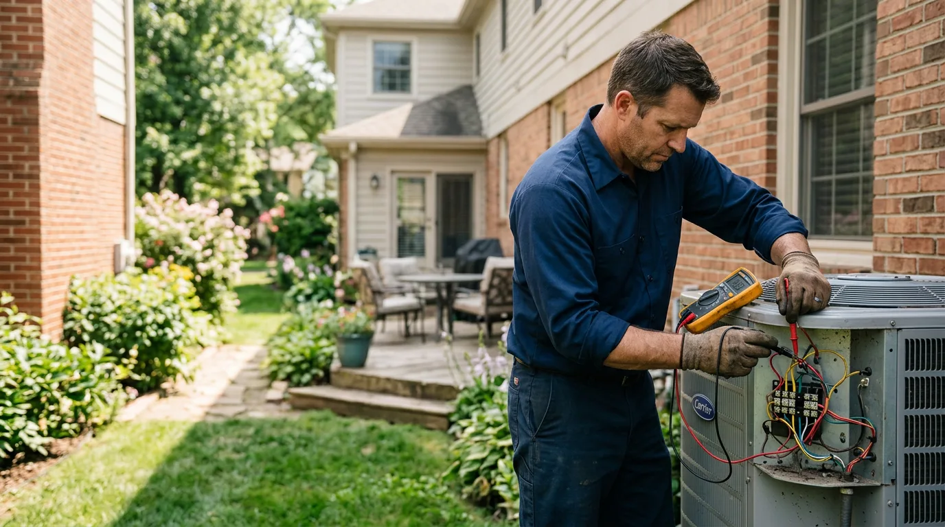 HVAC technician working near Apple Springs, TX